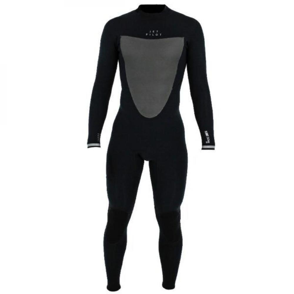 Гидрокостюм мужской длинный Jetpilot FLIGHT 3x2 BZ STEAMER FLATLOCK BLACK/BLACK (2212704, L) 25-0700000033