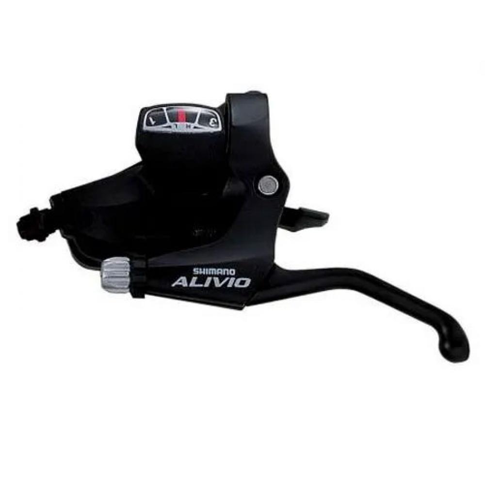 Перекл-ль ALIVIO ASTM410LBL 2-8109 шифтер+торм. ручка 3скор. левая черный SHIMANO 2-8109