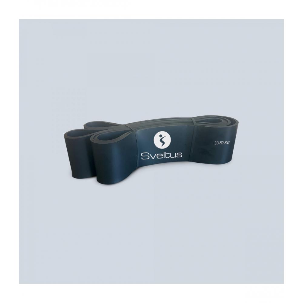 Эспандер ленточный SVELTUS Power band black 30-80 kg 6.4 cm 05-0575