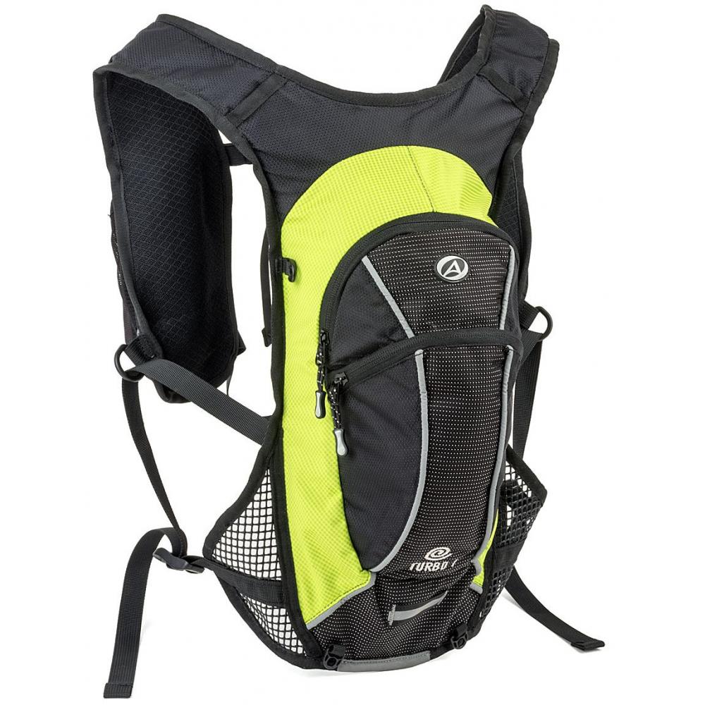 Рюкзак 8-8100290 спорт. TURBO-6 VEST NEW V=6л 430г черно-зеленый AUTHOR 8-8100290