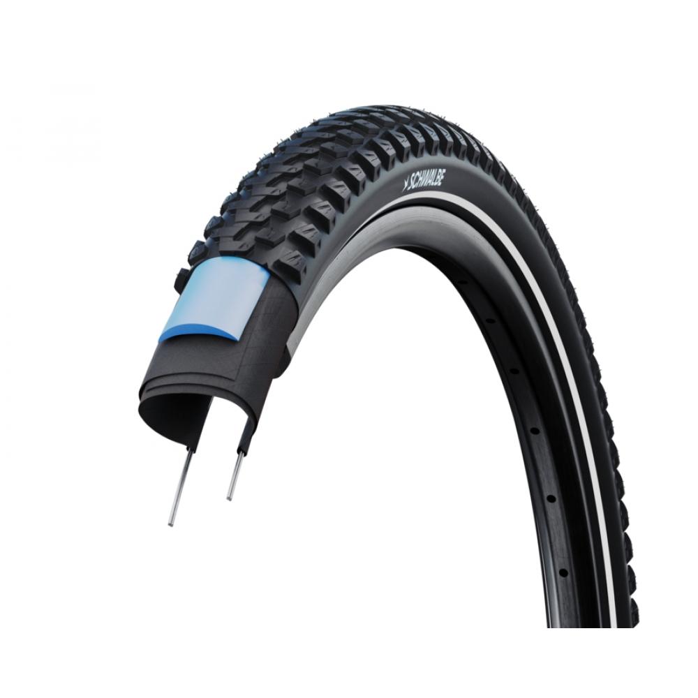 Покрышка. 27.5x2.25 (57-584) 05-11101213.01 MARATHON PLUS MTB SmartGuard, TwinSkin черная со светоот 05-11101213.01