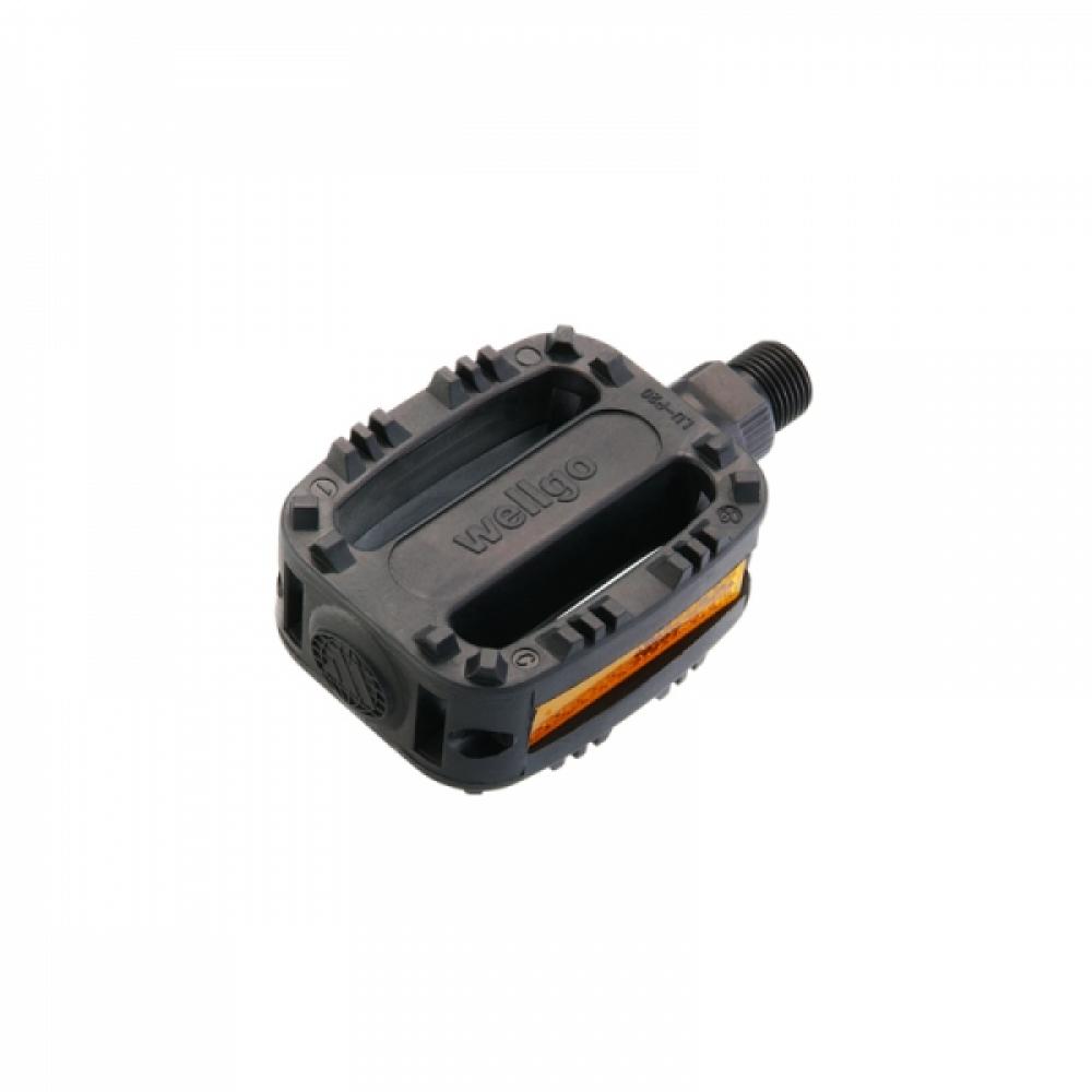 Педали 6-14120 пласт. LU-P20 с отражат. детские резьба 1/2", 270гр, 82*54.5*31мм, черные WELLGO 6-14120