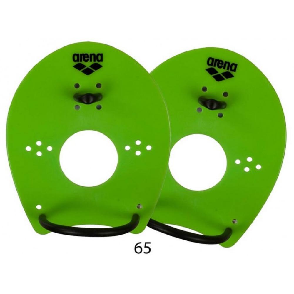 Лопатки для плавания ELITE HAND PADDLE acid lime/black 95250 65 L Arena 18 18-010303