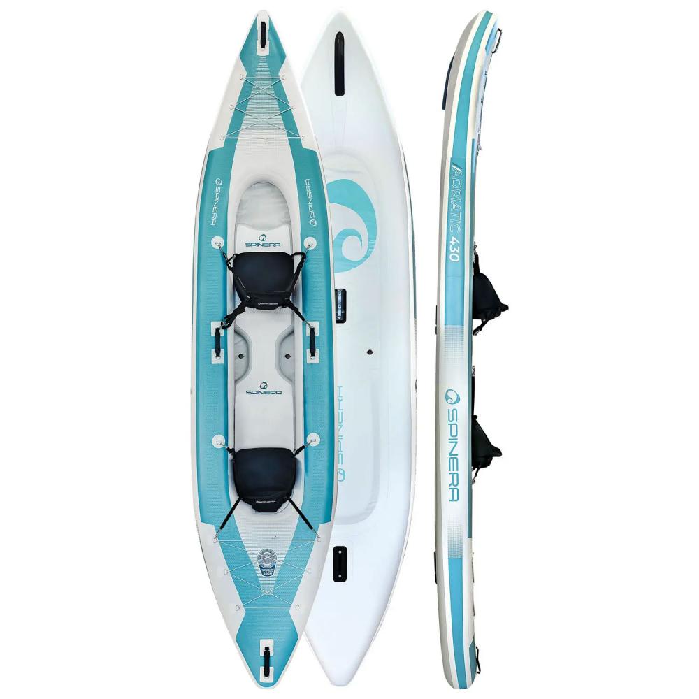 Каяк надувнной 2-местый для сплава Spinera Adriatic 430 Teal/Grey/White DL ULT/HDDS S23 23-060000079
