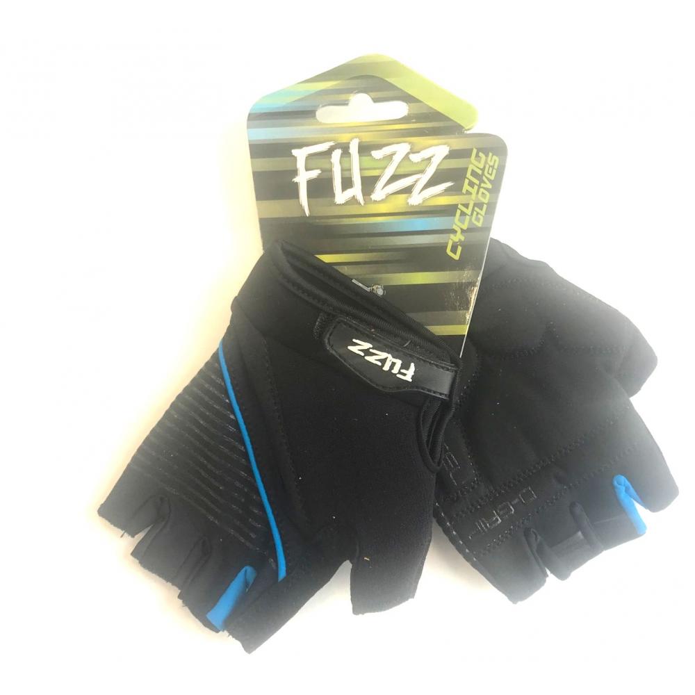 Перчатки 08-202346 лайкра GEL COMFORT черно-голубые, р-р XXL, D-GRIP GEL. с петельками, на липучке F 08-202346