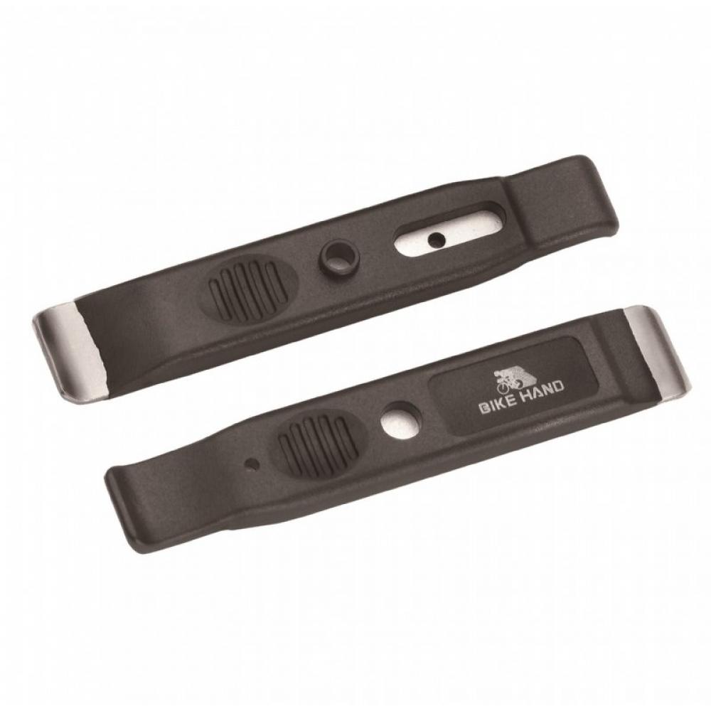Монтировки 6-153128 YC-3128P пластиковые со стальным сердечником (2шт) 10см черные BIKEHAND 6-153128