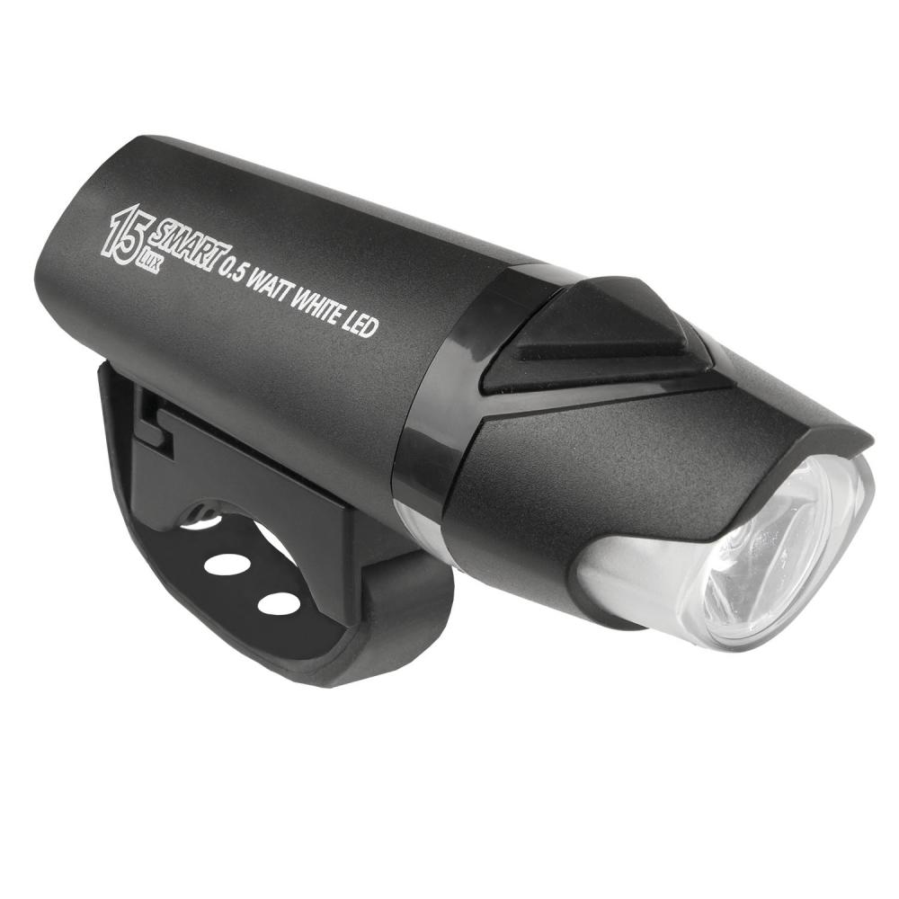 Фара 5-220990 1д повыш. ярк. 0,5W NICHIA 80люмен/2ф с батар. черная SMART 5-220990