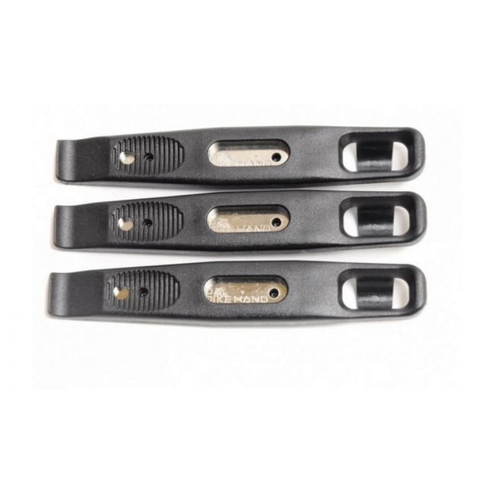 Монтировки 6-190305 YC-305D пластиковые со стальным сердечником (3шт) черные BIKEHAND 6-190305
