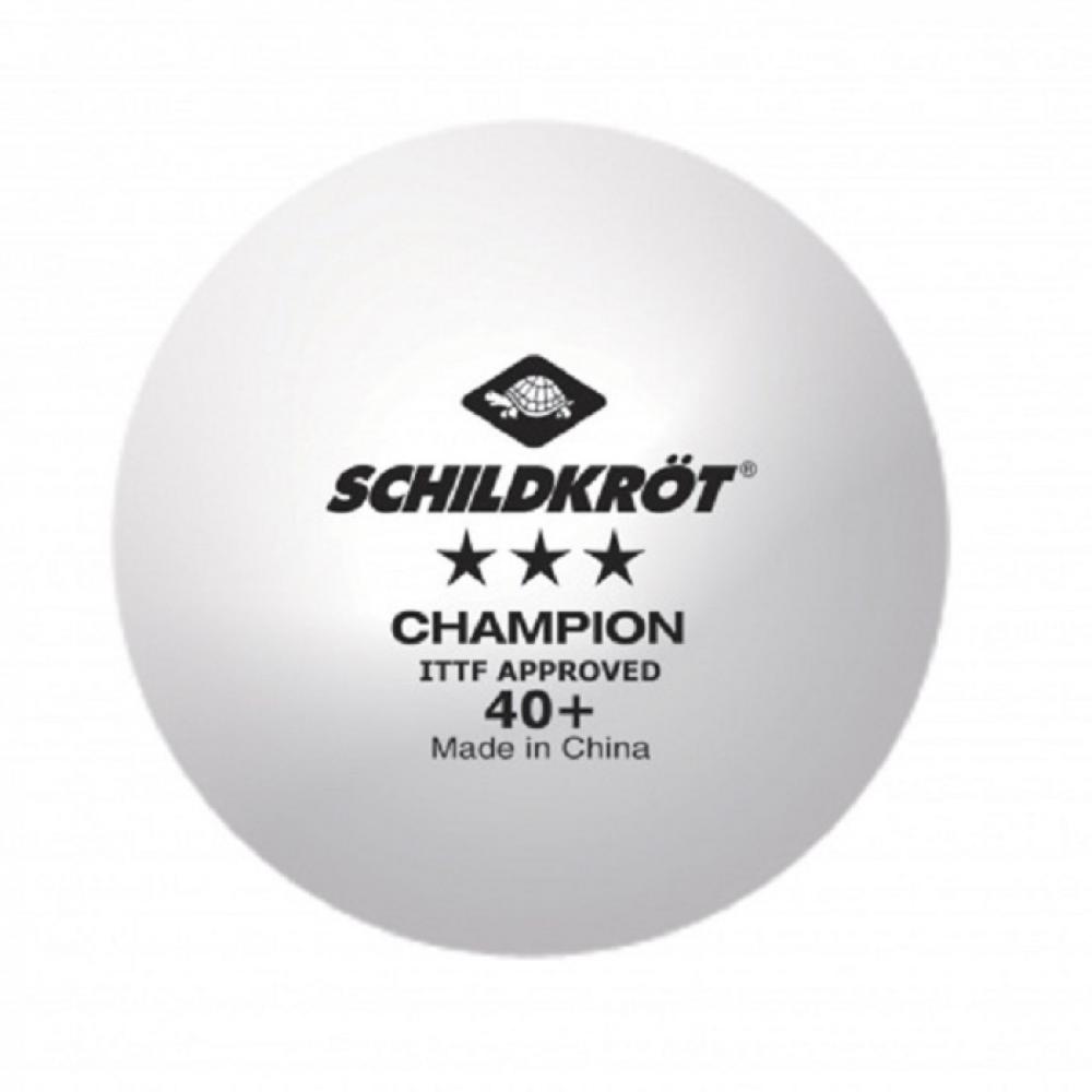 Мячи для наст. тенниса DonicSchildkrot Champion, ITTF, 3***, 1 шт., белый 608542-1
