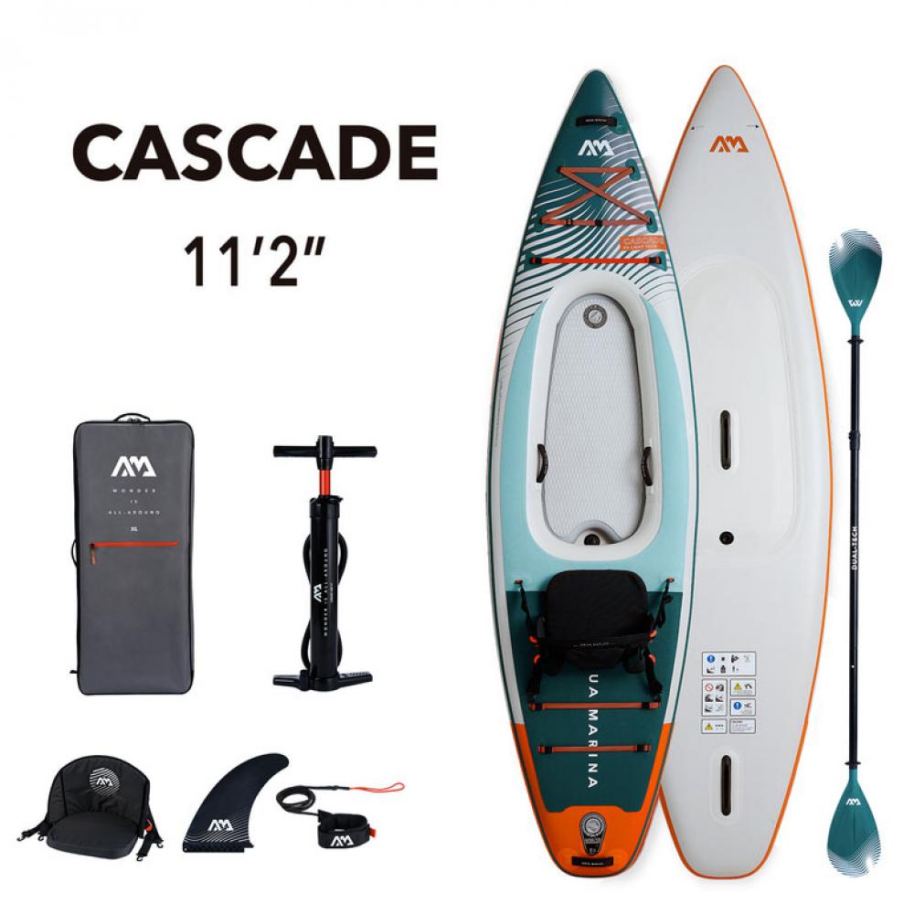 Каяк/SUP-доска надувная с веслом Aqua Marina Cascade 11'2" 26-0600000006