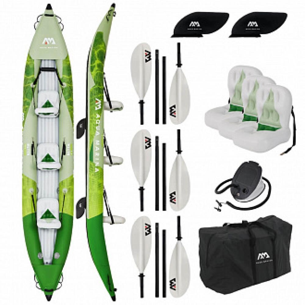 Каяк надувной трехместный с веслами Aqua Marina Betta-475 BE-475 S23 23-020000011