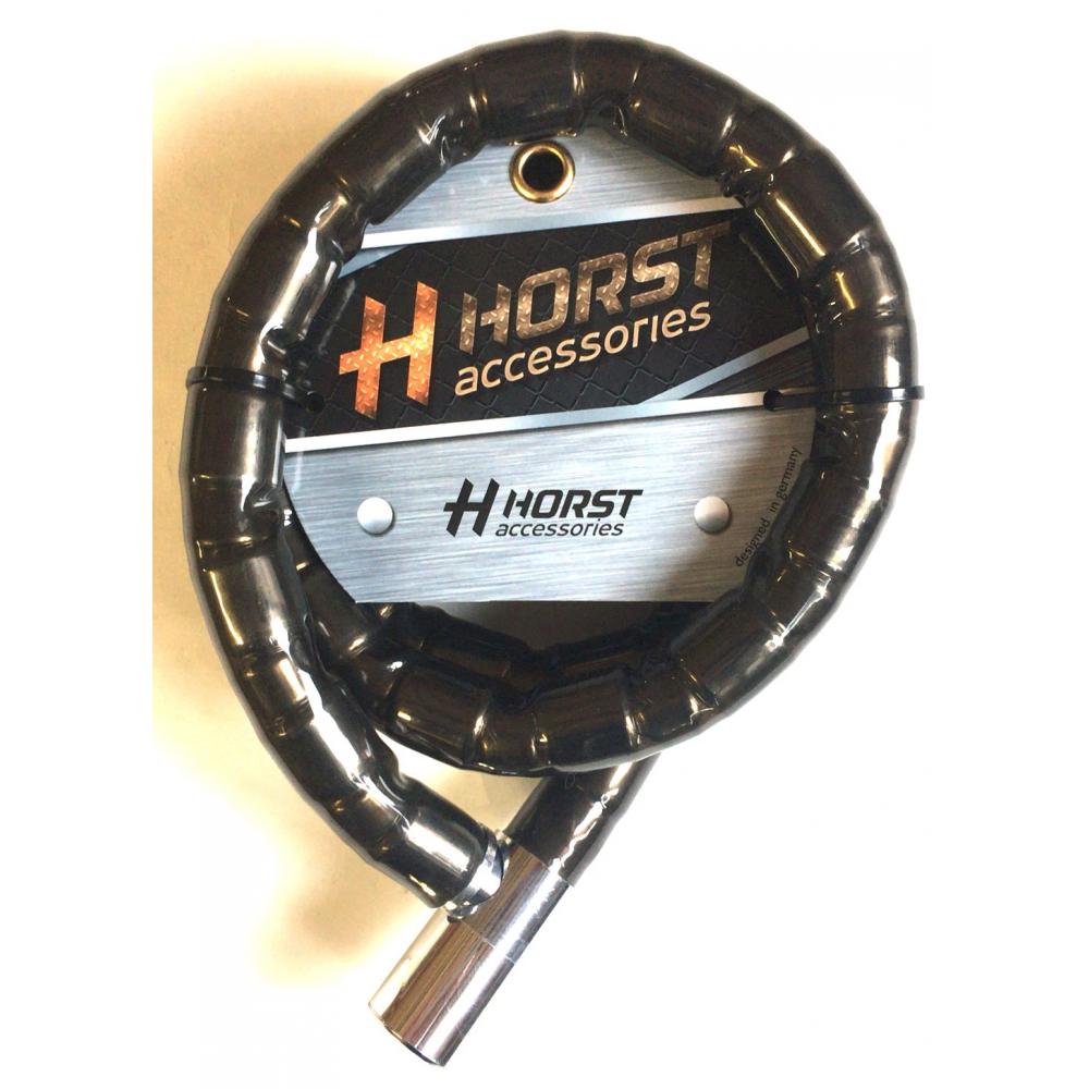 Замок 09-100259 вело 22х1500мм на ключе черный HORST 09-100259