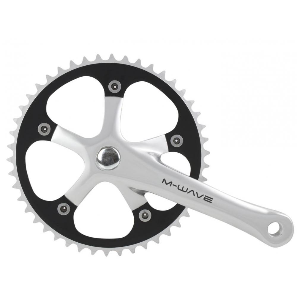 Система 5-350630 пер. 1скор. SingleSpeed облегч алюм. 1/2х1/8 смен. зв. 46зуб. 165мм сер.-черн. M-WA 5-350630