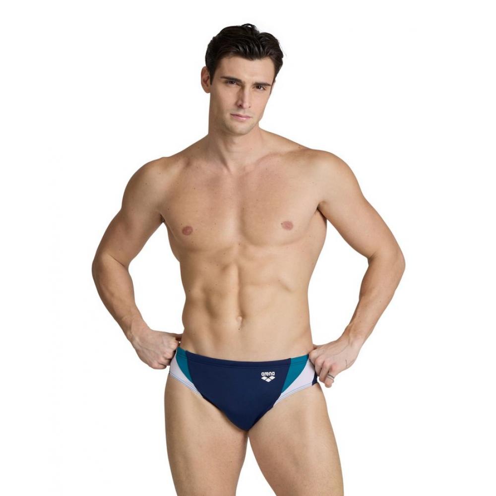 Плавки м SWIM BRIEFS PANEL navy-deep teal-white 005913 761 100 Arena 23 24 24-080000255