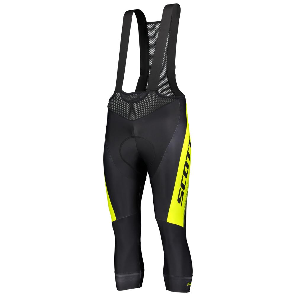 Велотрусы Scott 3/4 (с лямк.) RC Pro +++ black/sulphur yellow (S) 30-19-270451-5024-S