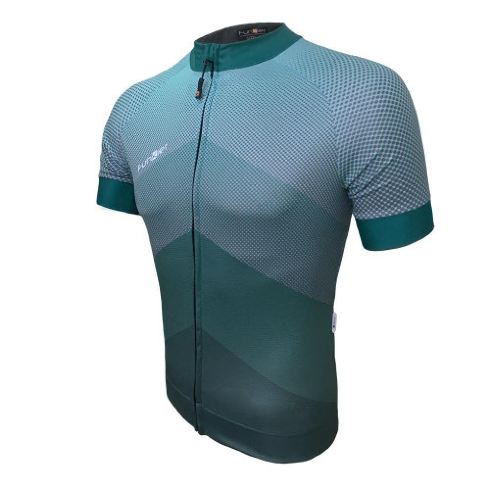 Велофутболка 12-865 PIACENZA-2 J-848-2 Ocean Green Men Pro Jersey с длинной молнией, с водонепрон. к 12-865