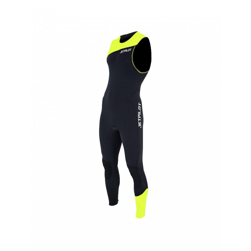 Гидрокостюм мужской длинный без рукавов Jetpilot Venture Long John black/yellow S23 (2204707, 3XL, S 23-070000080