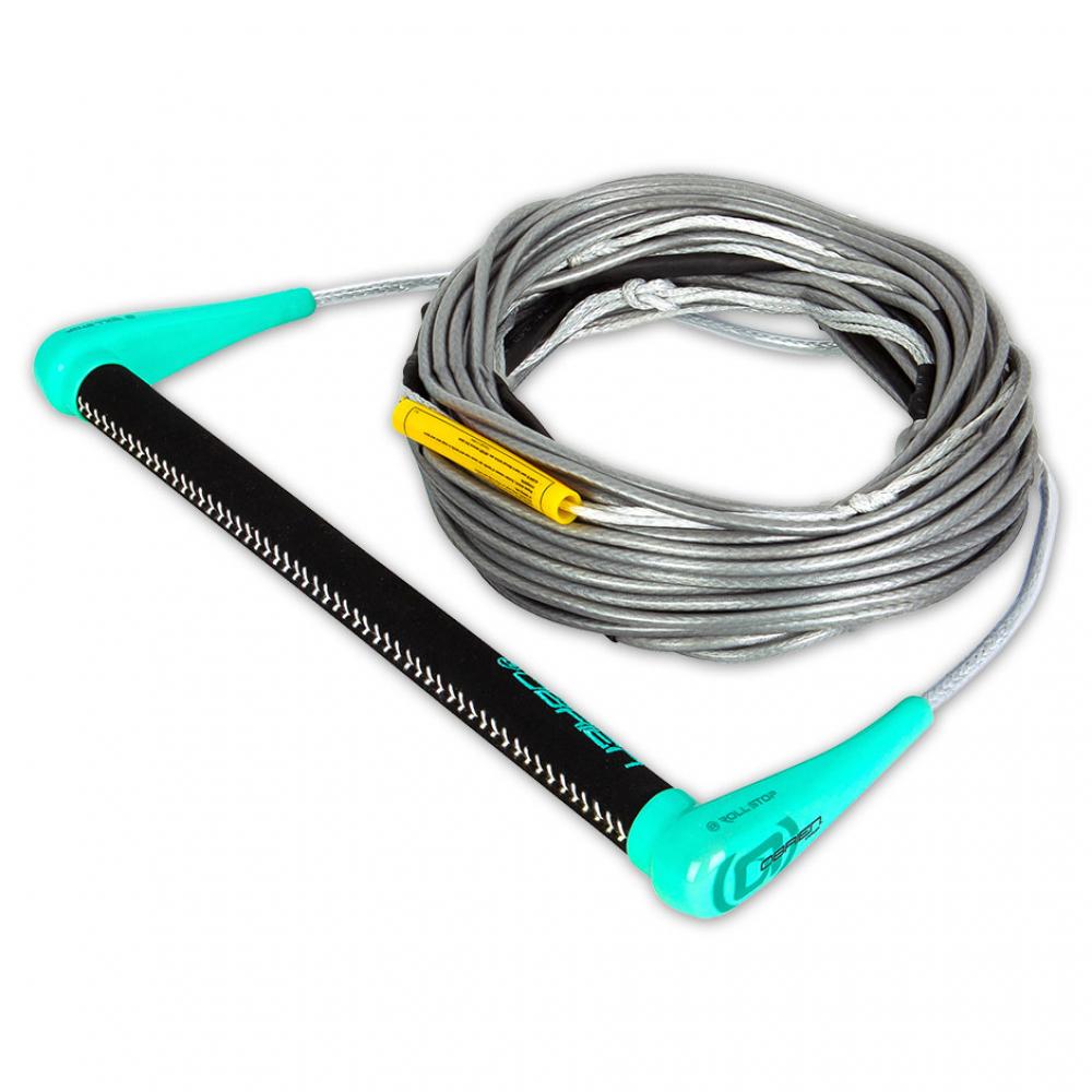 Фал с рукояткой для вейкбординга O'Brien COMP SMALL DIA W/ SILICONE AQUA S23 23-040000230