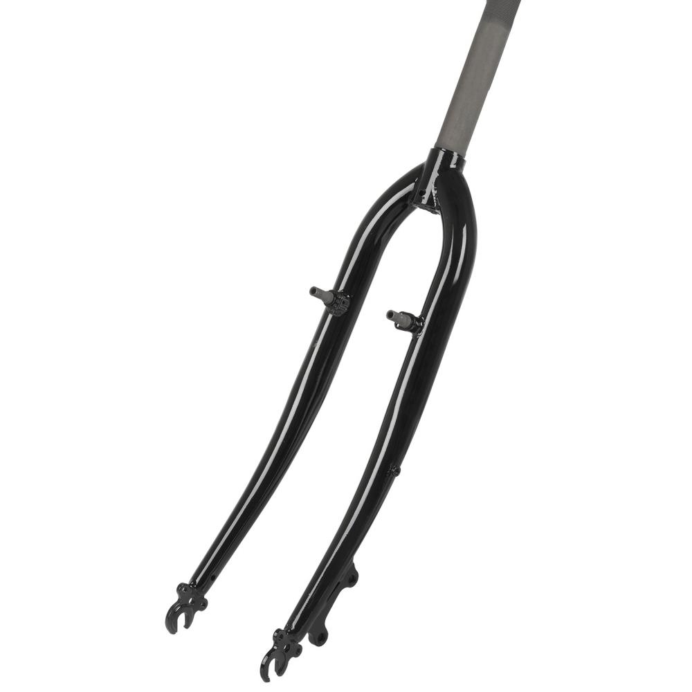 Вилка жесткая 5-392855 сталь 28"х1 1/8" шток 240/130мм резьба V+D черная 5-392855