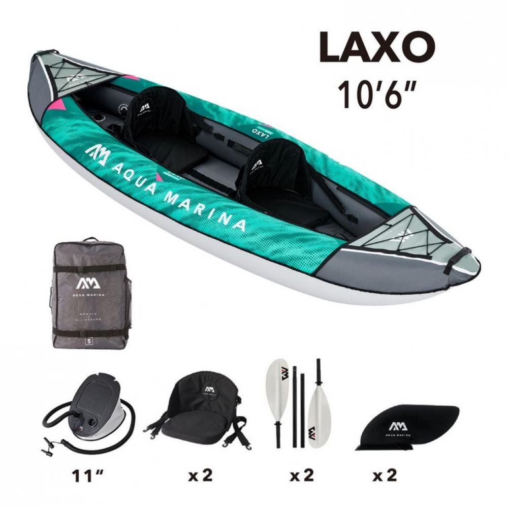 Каяк надувной двухместный с веслами Aqua Marina Laxo-320 25-0300000001