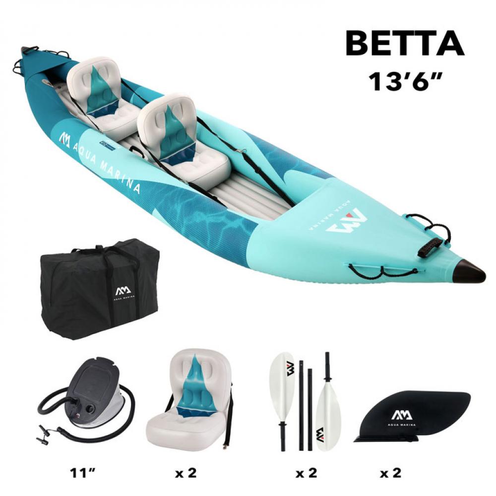 Каяк надувной двухместный с веслами Aqua Marina Betta-412 26-0600000008