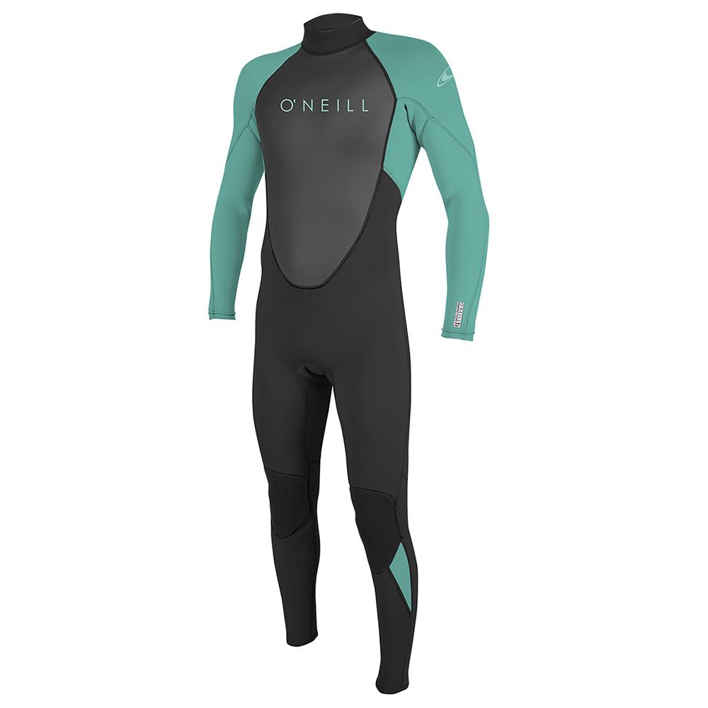 Гидрокостюм детский длинный O'Neill YOUTH REACTOR-2 3/2 BACK ZIP FULL BLACK/LIGHT AQUA 6 S21 21-100000368