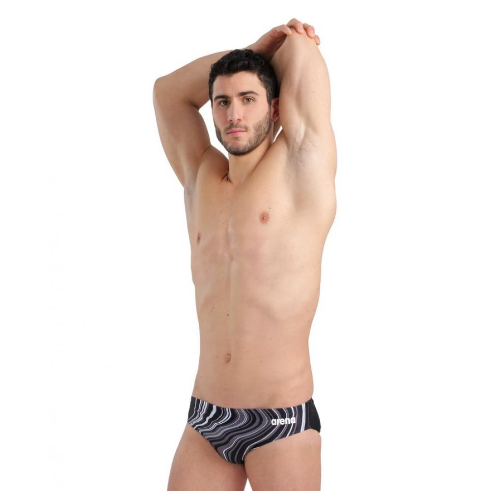 Плавки м SWIM BRIEFS MARBLED black-black multi 005554 550 90 Arena 23 24 24-080000392